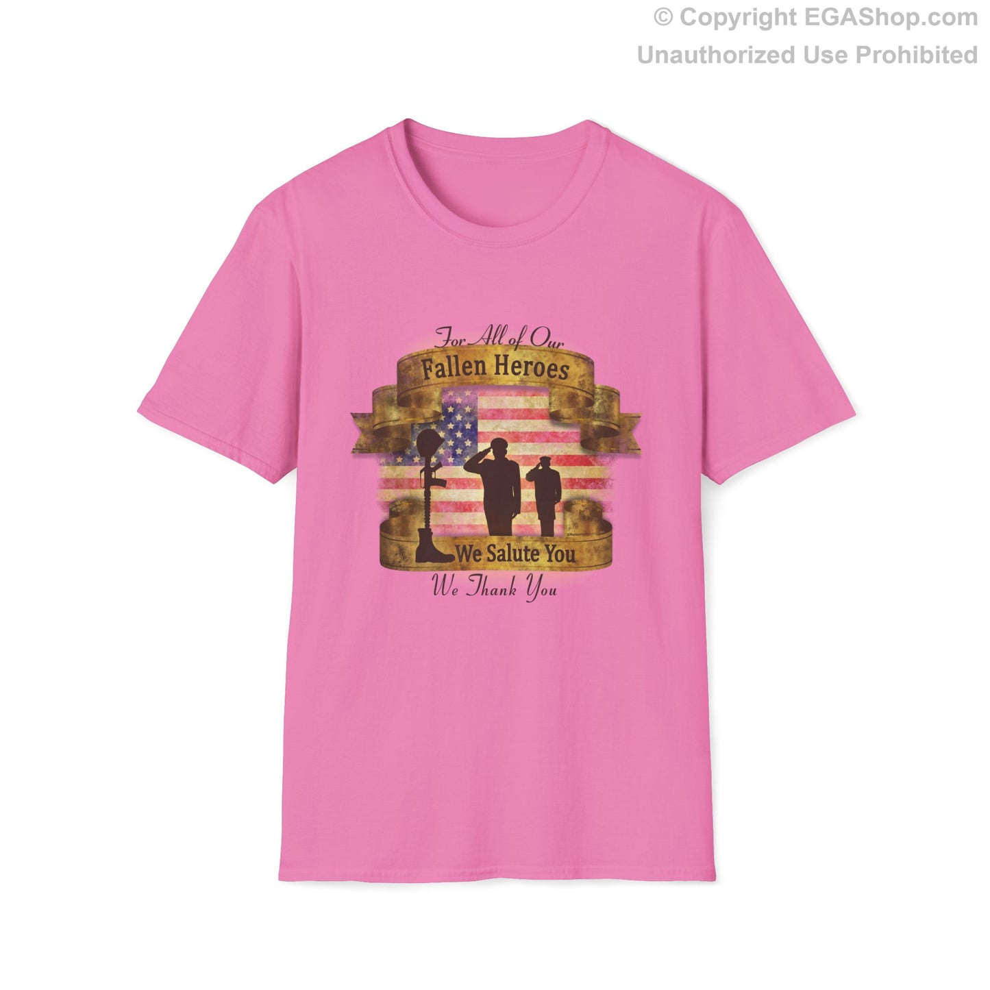 Fallen Heroes Memorial T-Shirt — 'We Salute You' Patriotic Tribute