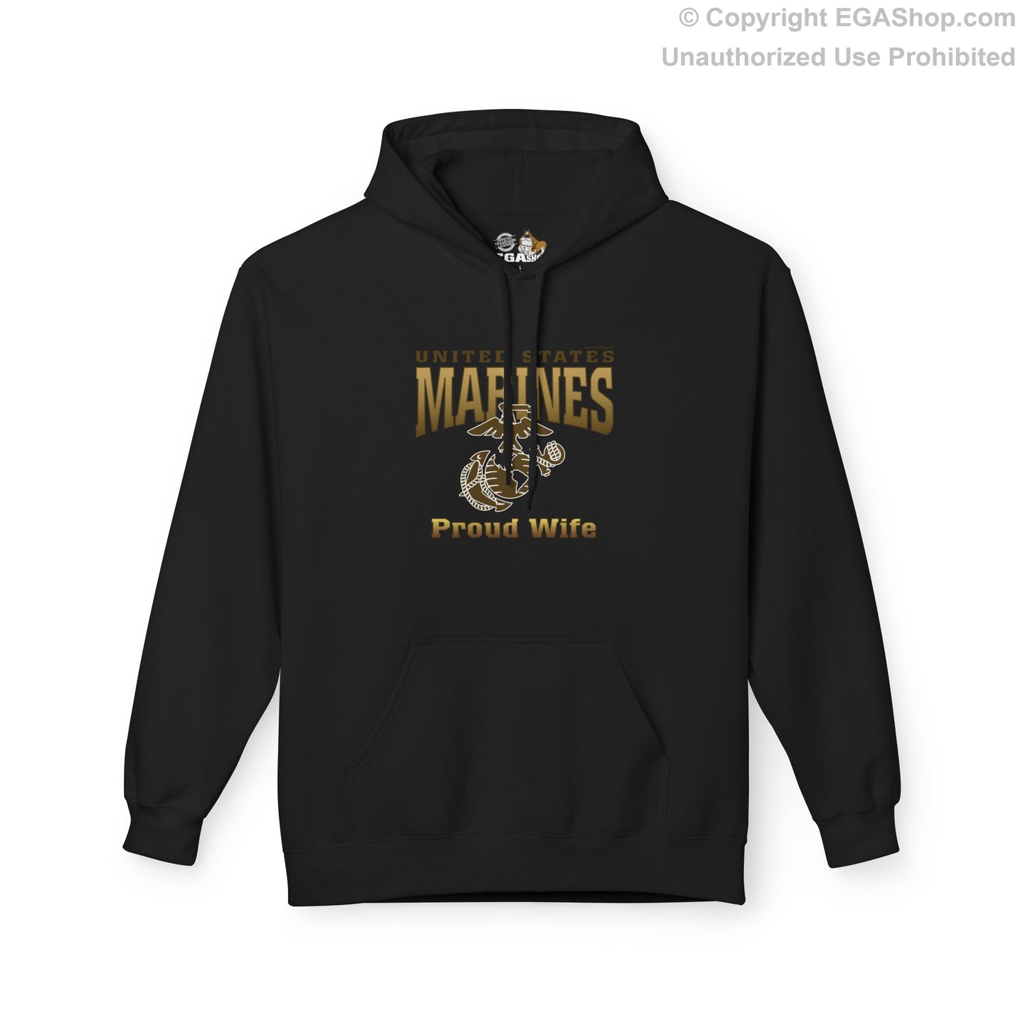 Hoodie Midweight Softstyle: United States Marines Proud Wife