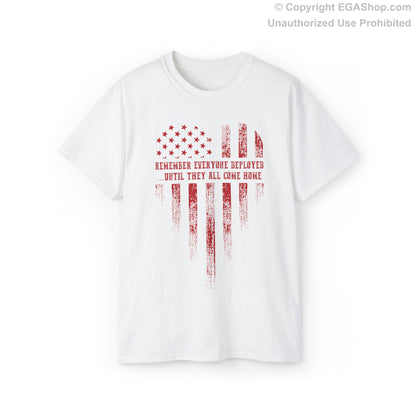 T-Shirt, Unisex: R.E.D. Heart American Flag