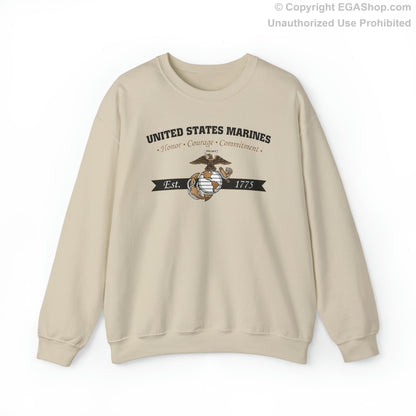 Sweatshirt: Honor, Courage, Commitment (Color Choices)