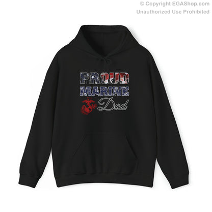 Hoodie Proud Marine Dad (Your Choice of Colors)