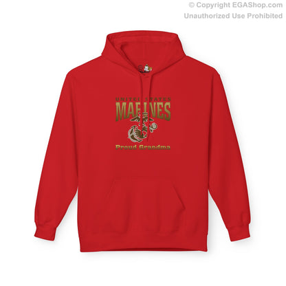 Hoodie Midweight Softstyle: United States Marines Proud Grandma