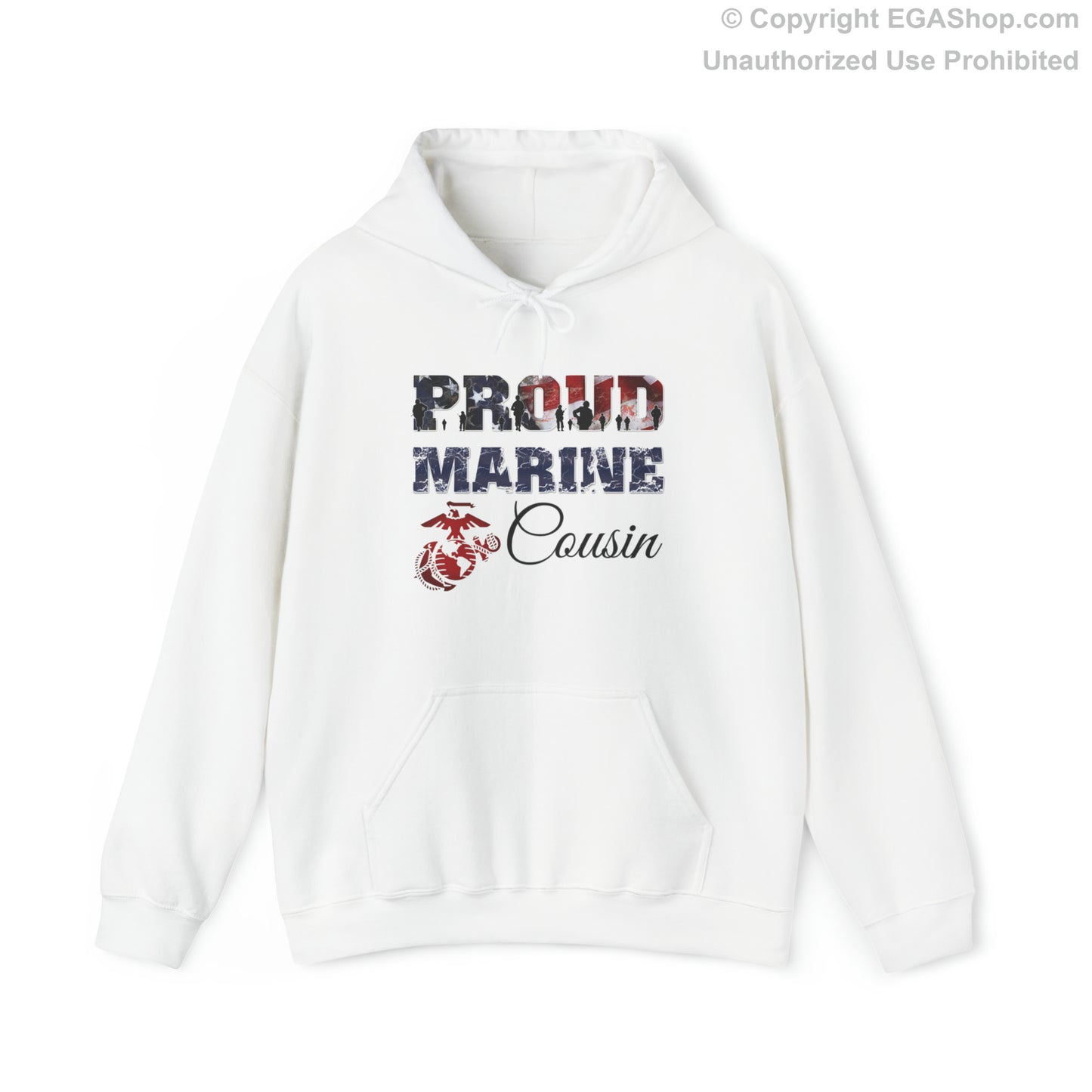 Hoodie Proud Marine Cousin (Your Choice of Colors)