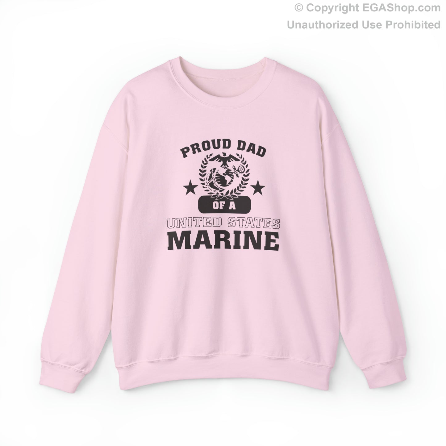 Sweatshirt: Proud Dad of a Marine (Varsity Style, Color Choices)