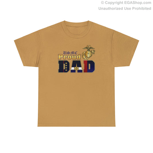 T-Shirt: Dress Blue Proud Dad (Your Choice of Colors)