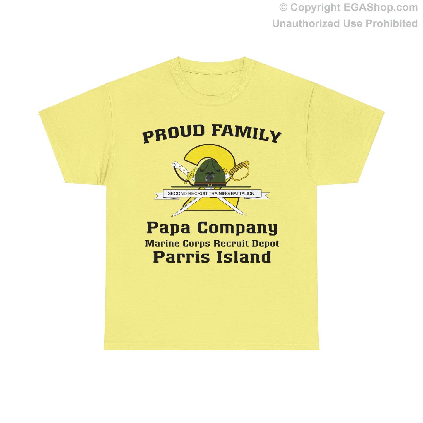 T-Shirt: Papa Co. MCRD Parris Island (2nd Battalion Crest)