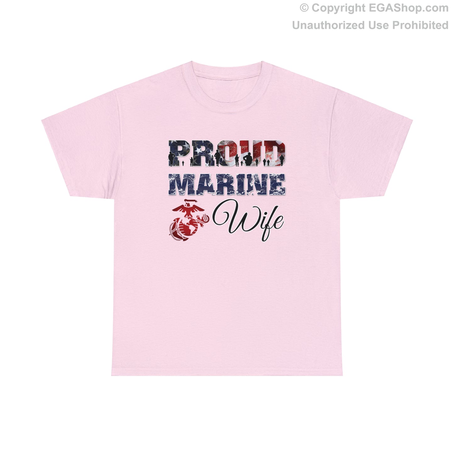 T-Shirt Proud Marine Wife (Your Choice of Colors)