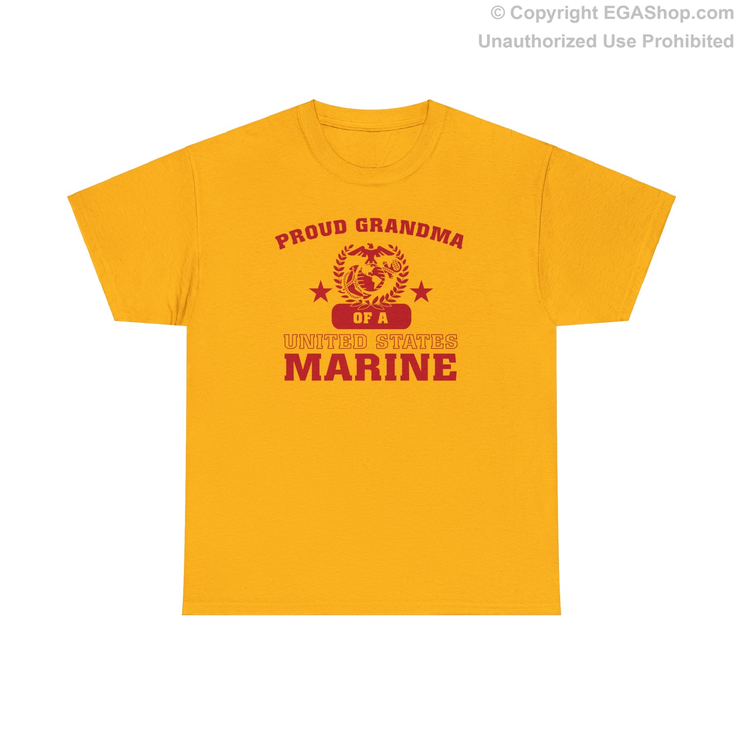 T-Shirt: Proud Grandma of a Marine (Varsity Style, Color Choices)