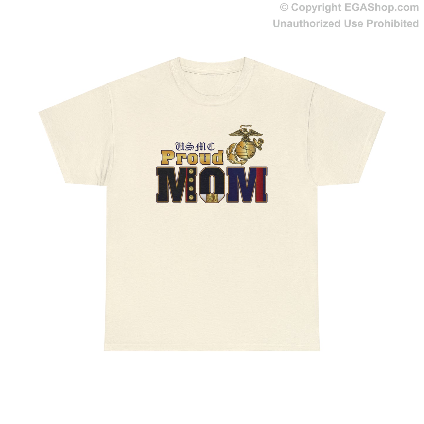 T-Shirt: Dress Blue Proud Mom (Your Choice of Colors)