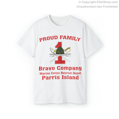 T-Shirt: Bravo Co. MCRD Parris Island (1st Battalion Crest)