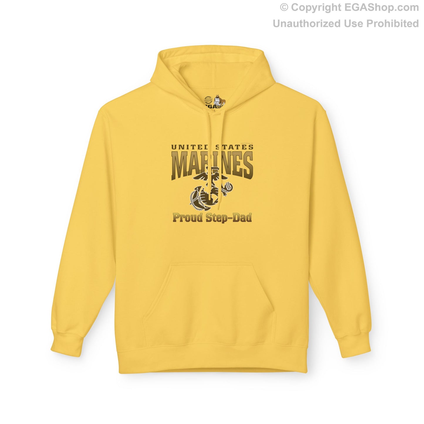 Hoodie Midweight Softstyle: United States Marines Proud Step-Dad