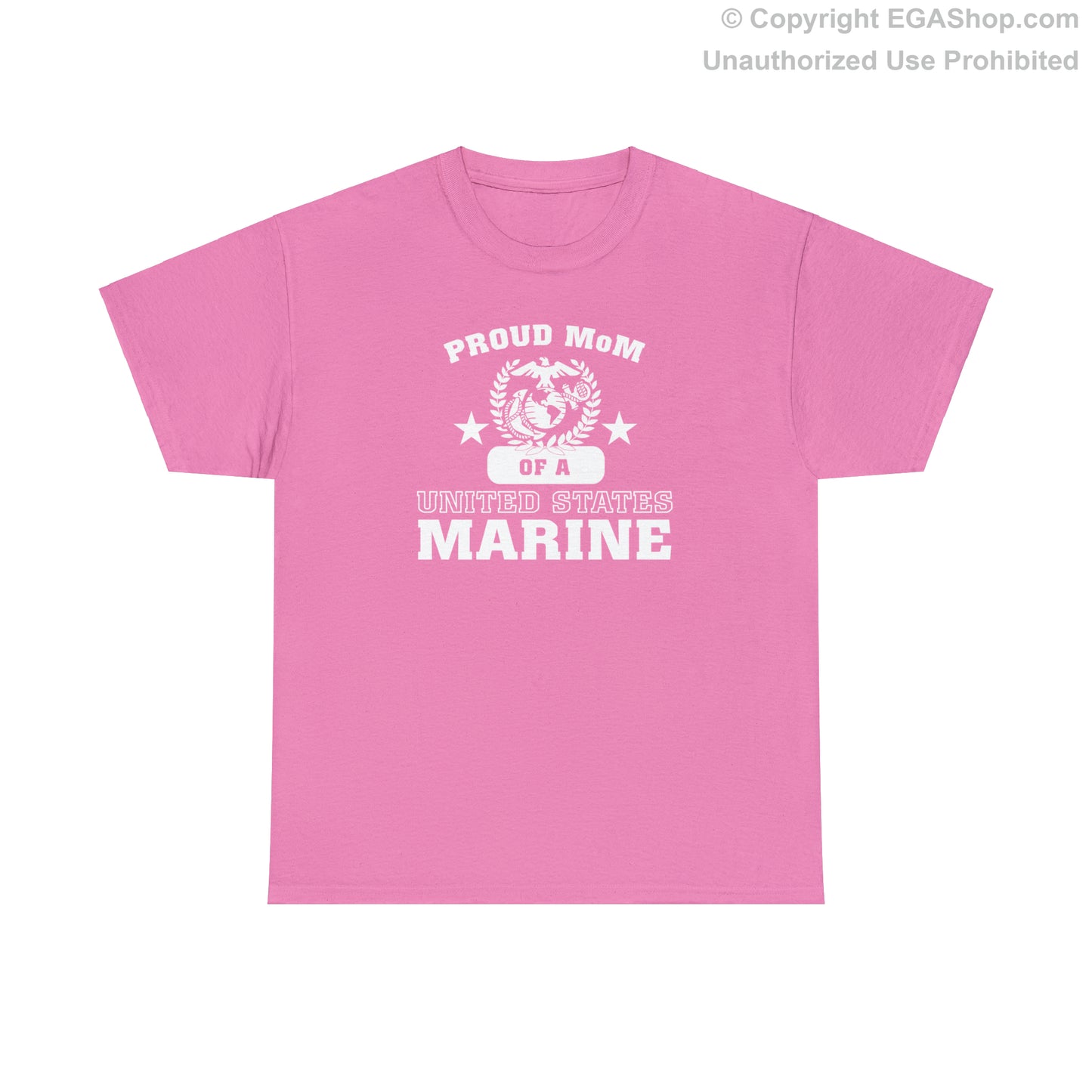 T-Shirt: Proud MoM of a Marine (Varsity Style, Color Choices)