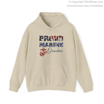 Hoodie Proud Marine Grandma (Your Choice of Colors)