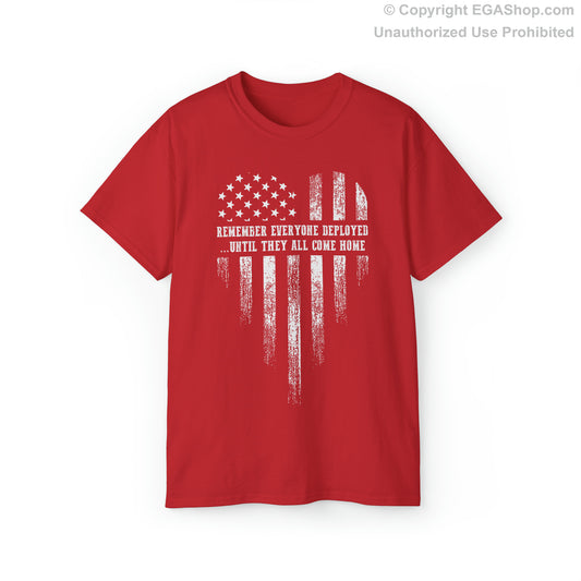 T-Shirt, Unisex: R.E.D. Heart American Flag