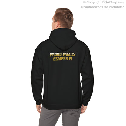 Hoodie: Mike Co. MCRD San Diego (EGA + Back Proud Family)