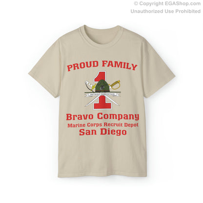T-Shirt: Bravo Co. MCRD San Diego (1st Battalion Crest)