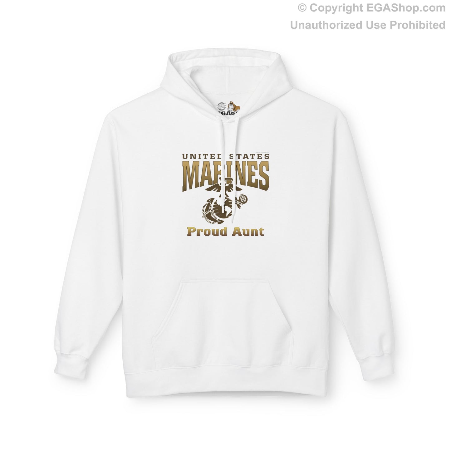 Hoodie Midweight Softstyle: United States Marines Proud Aunt