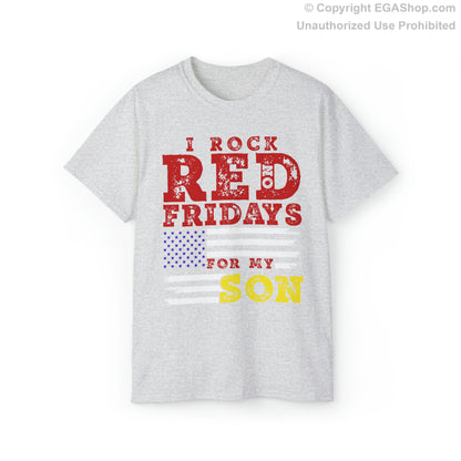 T-Shirt, Unisex: Rock Red For My Son