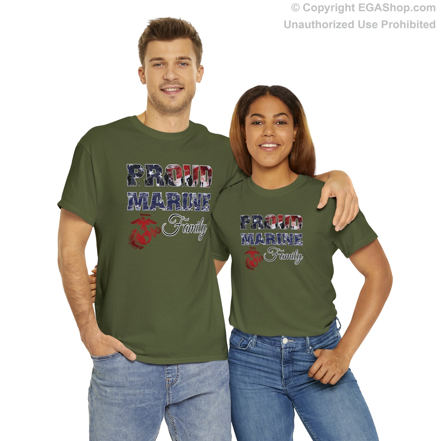 T-Shirt Proud Marine Family (Your Choice of Colors)