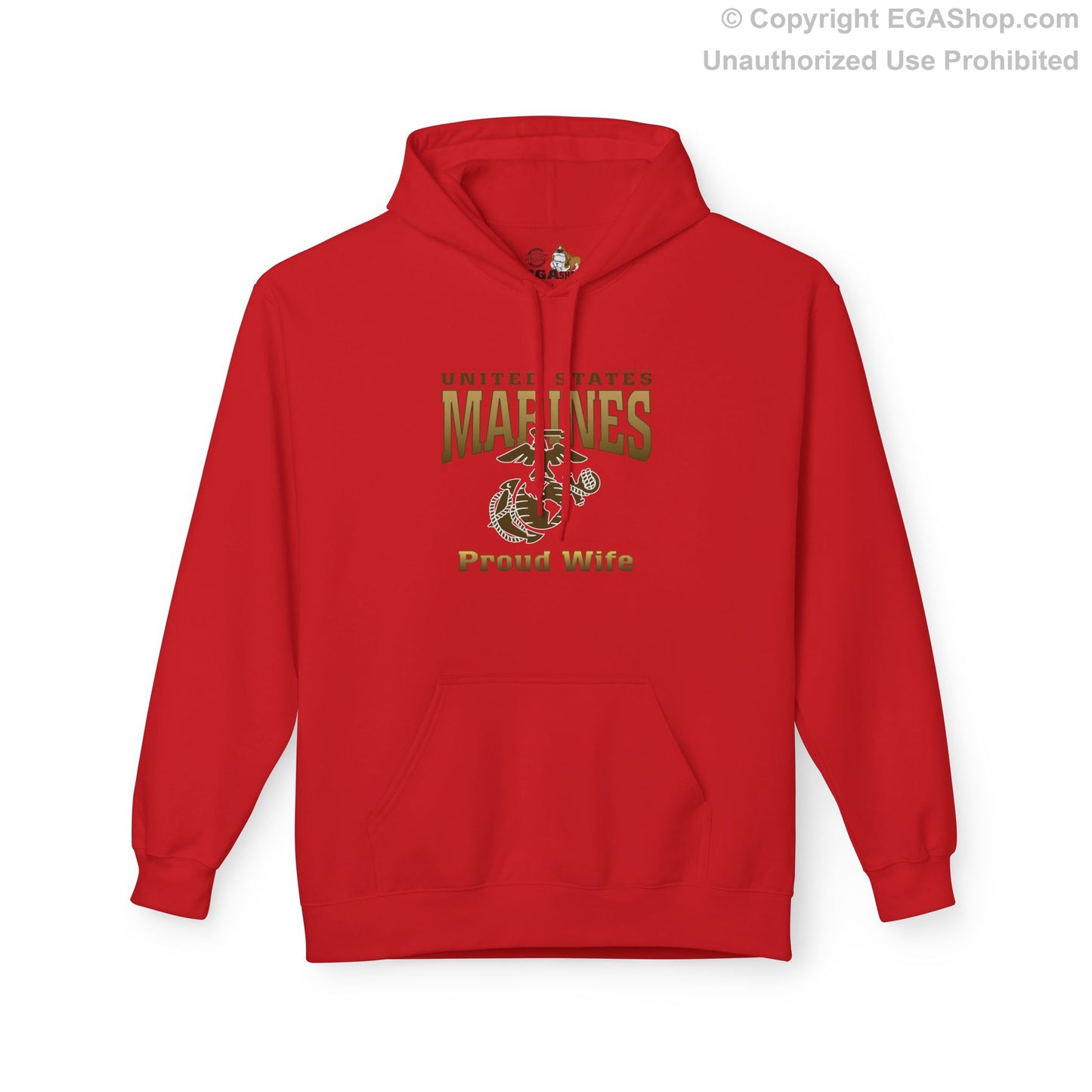 Hoodie Midweight Softstyle: United States Marines Proud Wife