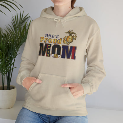 Hoodie: Dress Blue Proud Mom (Your Choice of Colors)