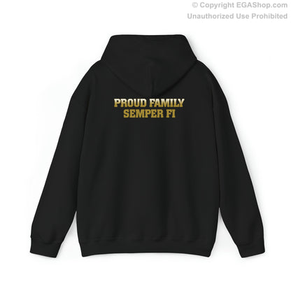 Hoodie: Charlie Co. MCRD San Diego (EGA + Back Proud Family)