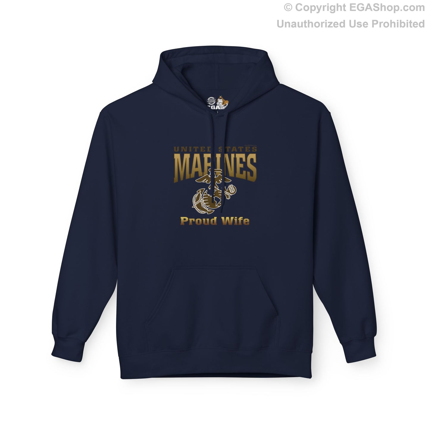 Hoodie Midweight Softstyle: United States Marines Proud Wife