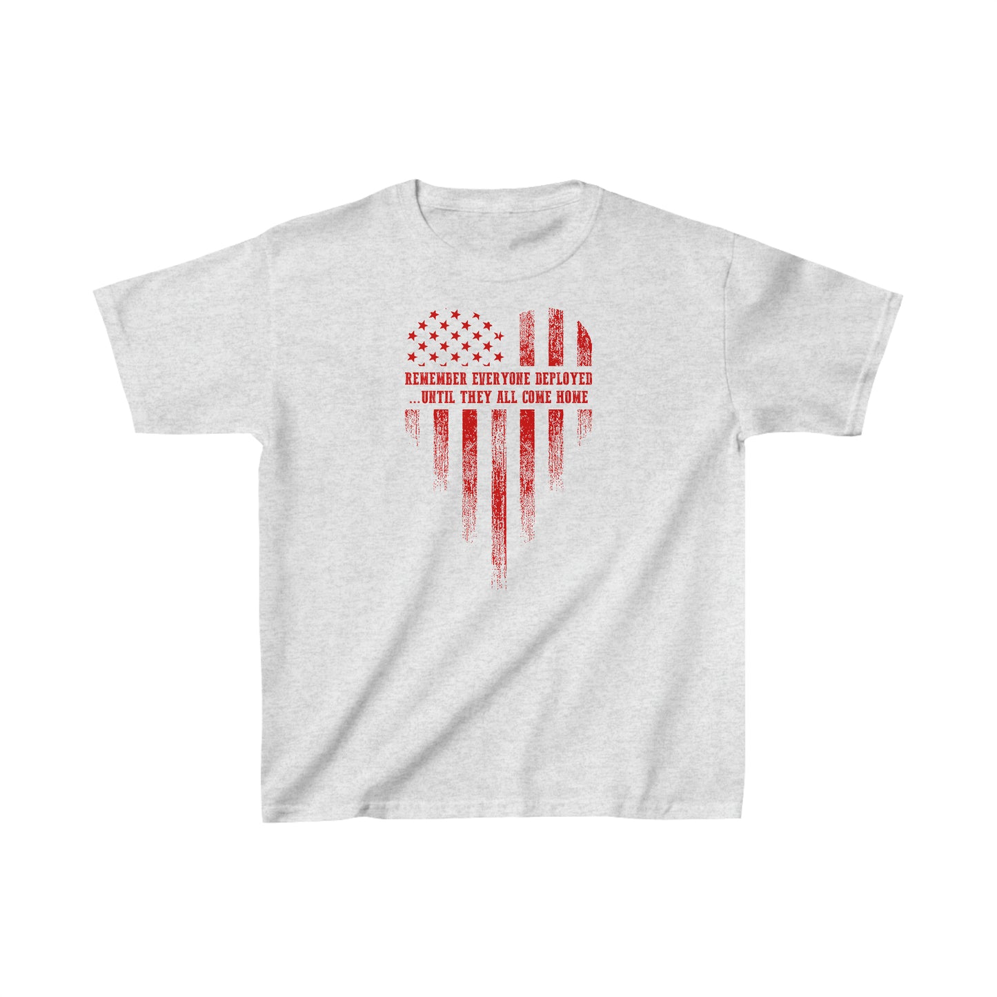T-Shirt, Youth: R.E.D. Heart American Flag