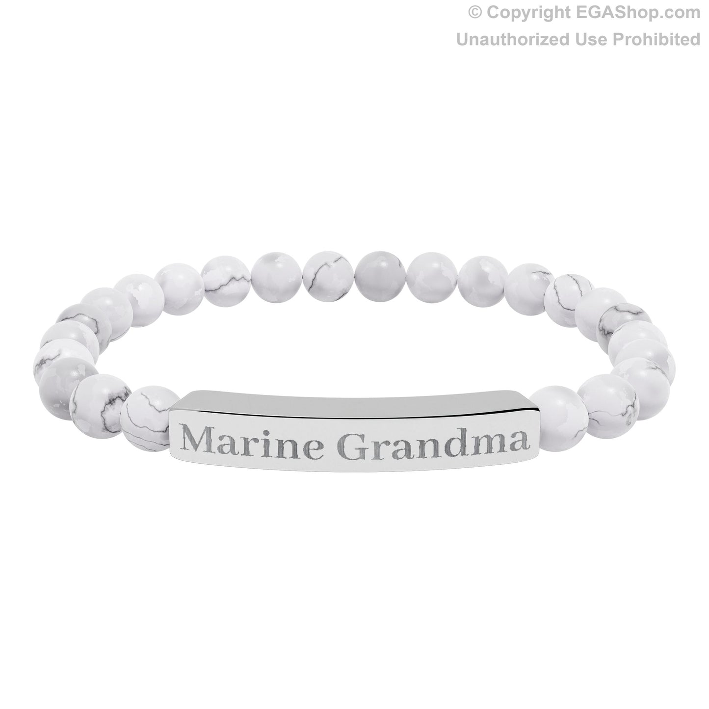 Marine Grandma Natural Stone Bead Bracelet