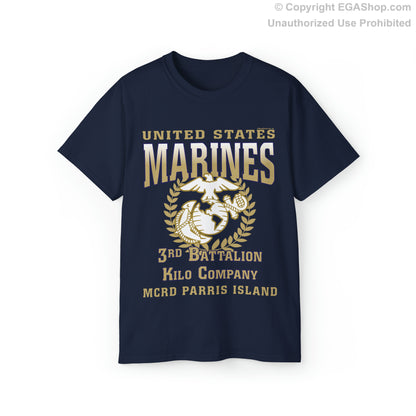 T-Shirt: Kilo Co. MCRD Parris Island (EGA, Blank Back)