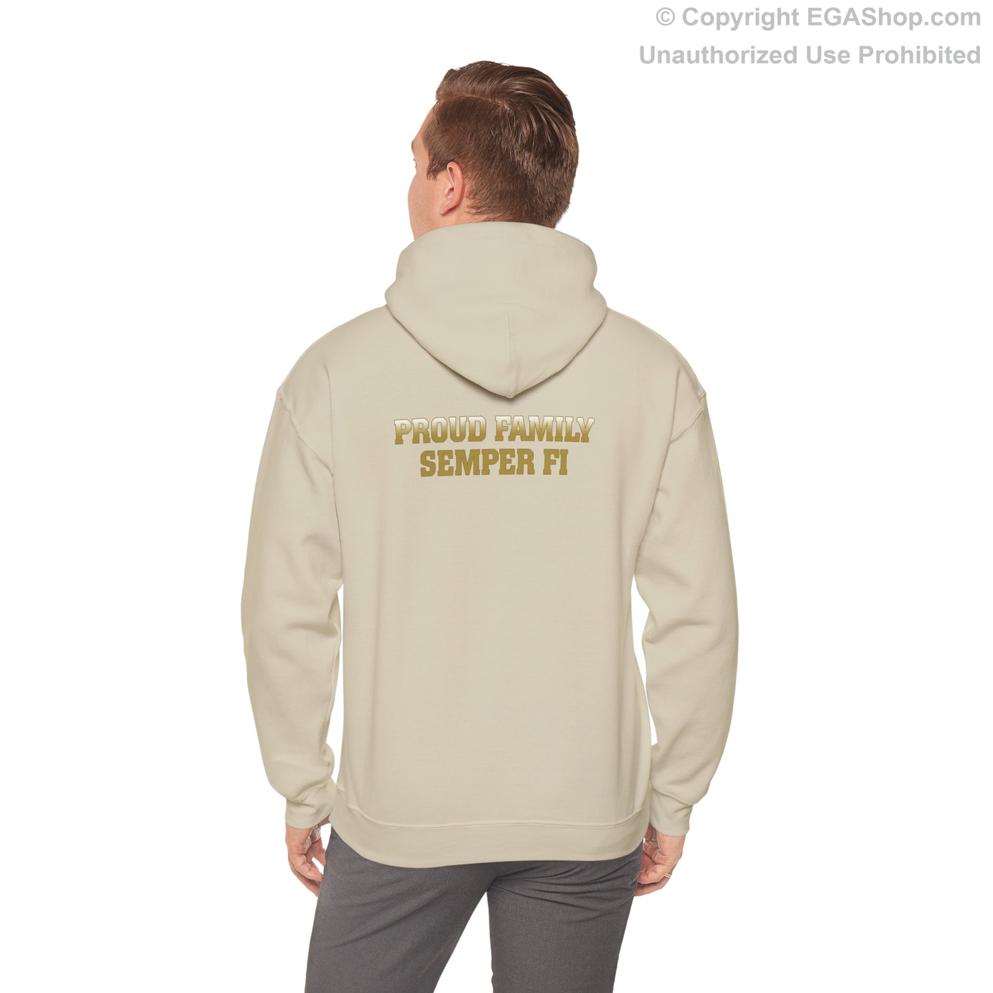 Hoodie: Golf Co. MCRD Parris Island (EGA + Back Proud Family)