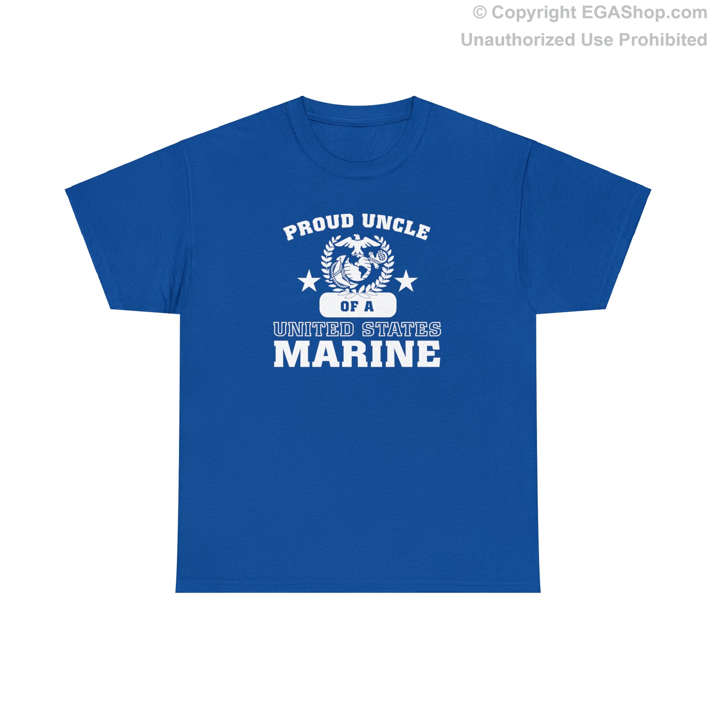 T-Shirt: Proud Uncle of a Marine (Varsity Style, Color Choices)