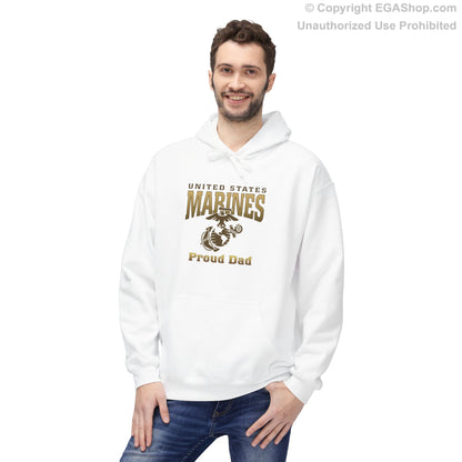 Hoodie Midweight Softstyle: United States Marines Proud Dad