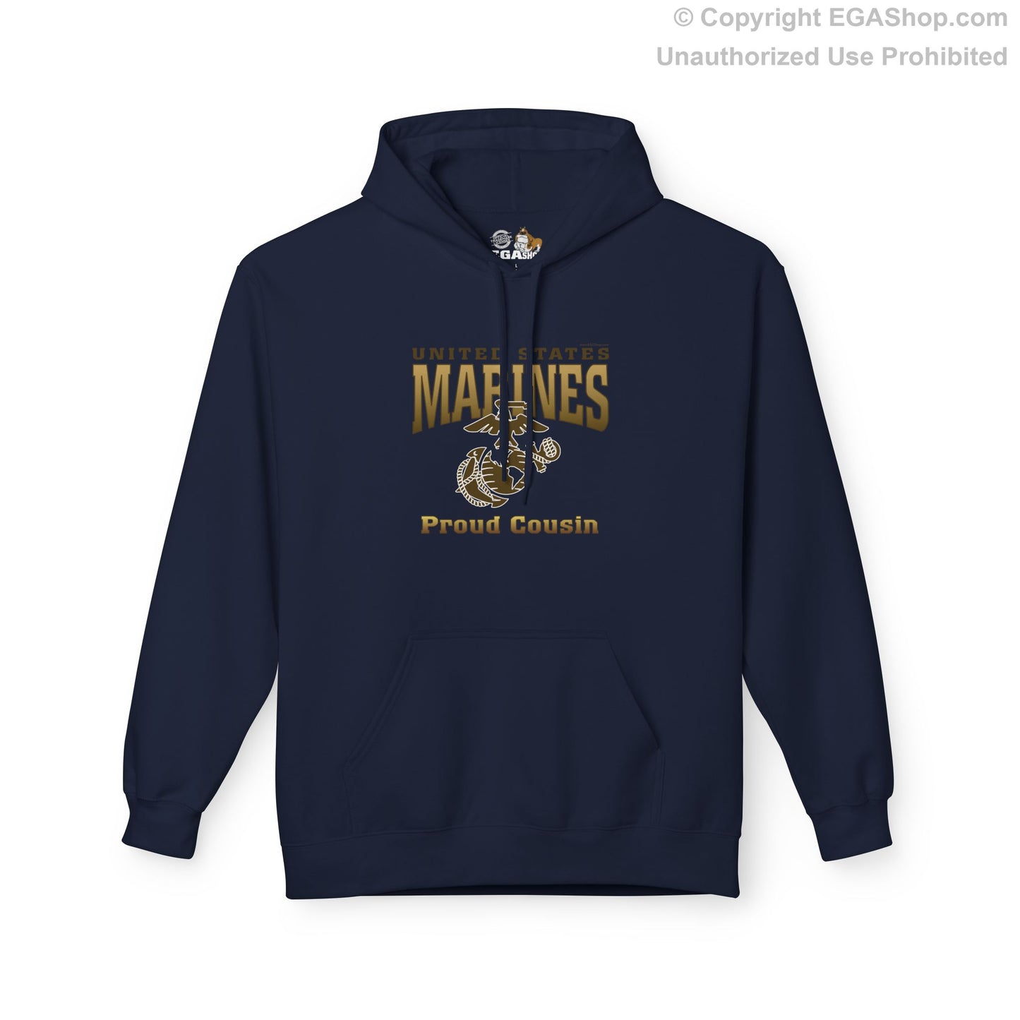 Hoodie Midweight Softstyle: United States Marines Proud Cousin