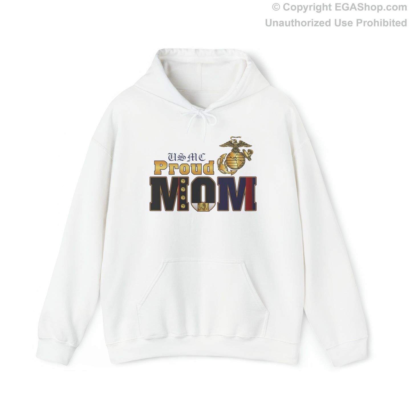 Hoodie: Dress Blue Proud Mom (Your Choice of Colors)