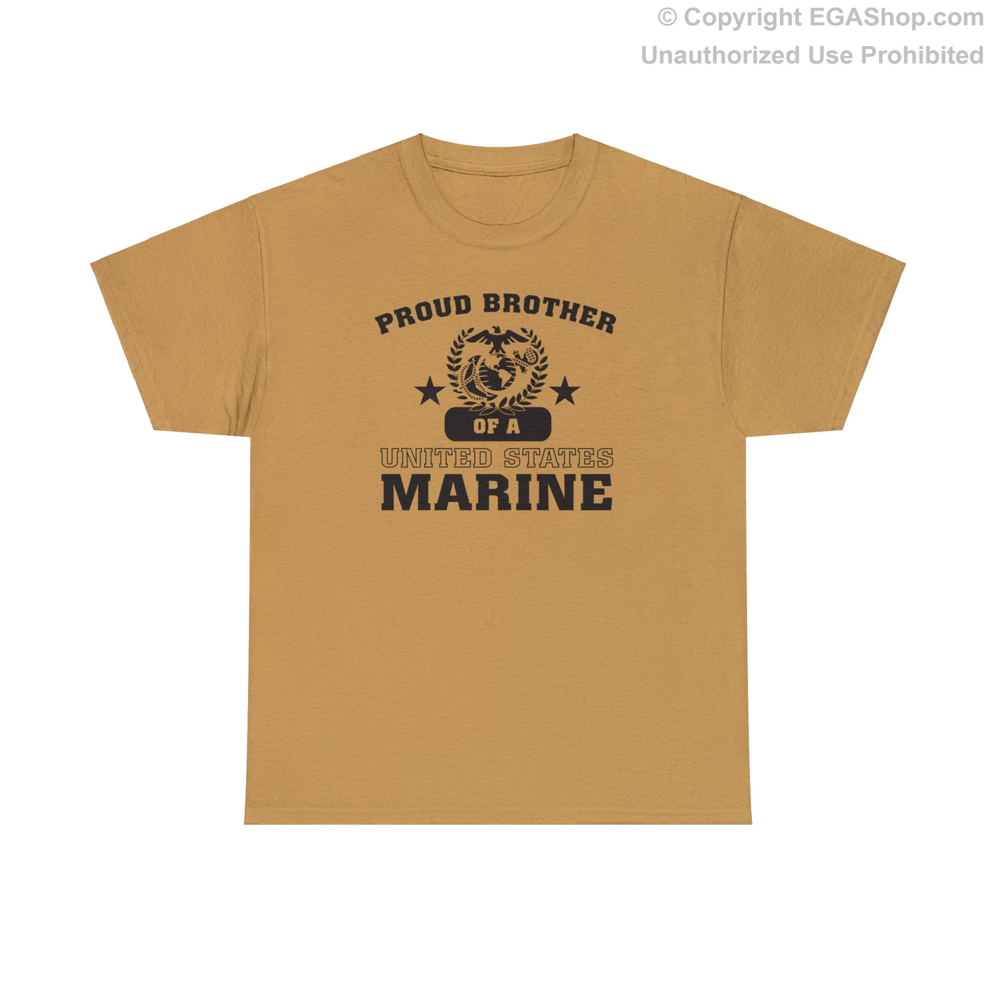 T-Shirt: Proud Brother of a Marine (Varsity Style, Color Choices)