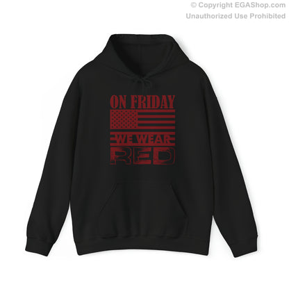 Hoodie: On Friday We Wear Red