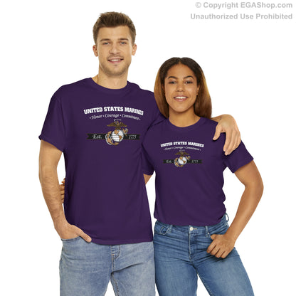 T-Shirt: Honor, Courage, Commitment (Color Choices)