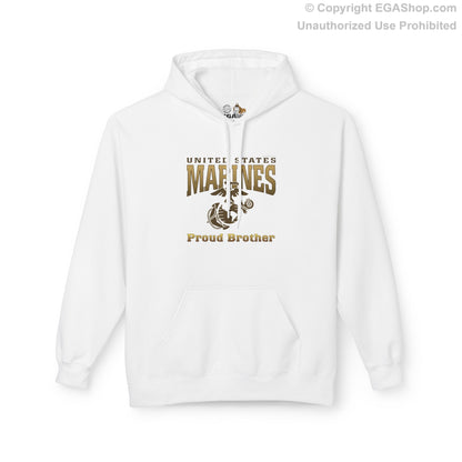 Hoodie Midweight Softstyle: United States Marines Proud Brother