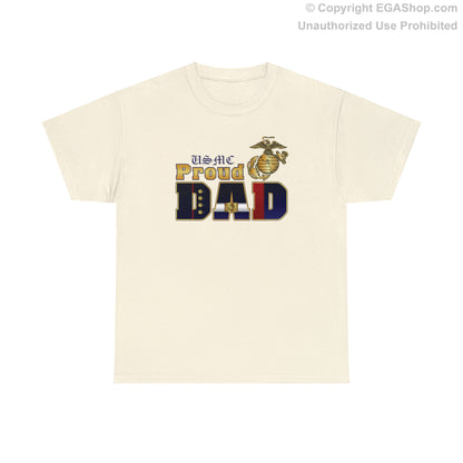 T-Shirt: Dress Blue Proud Dad (Your Choice of Colors)