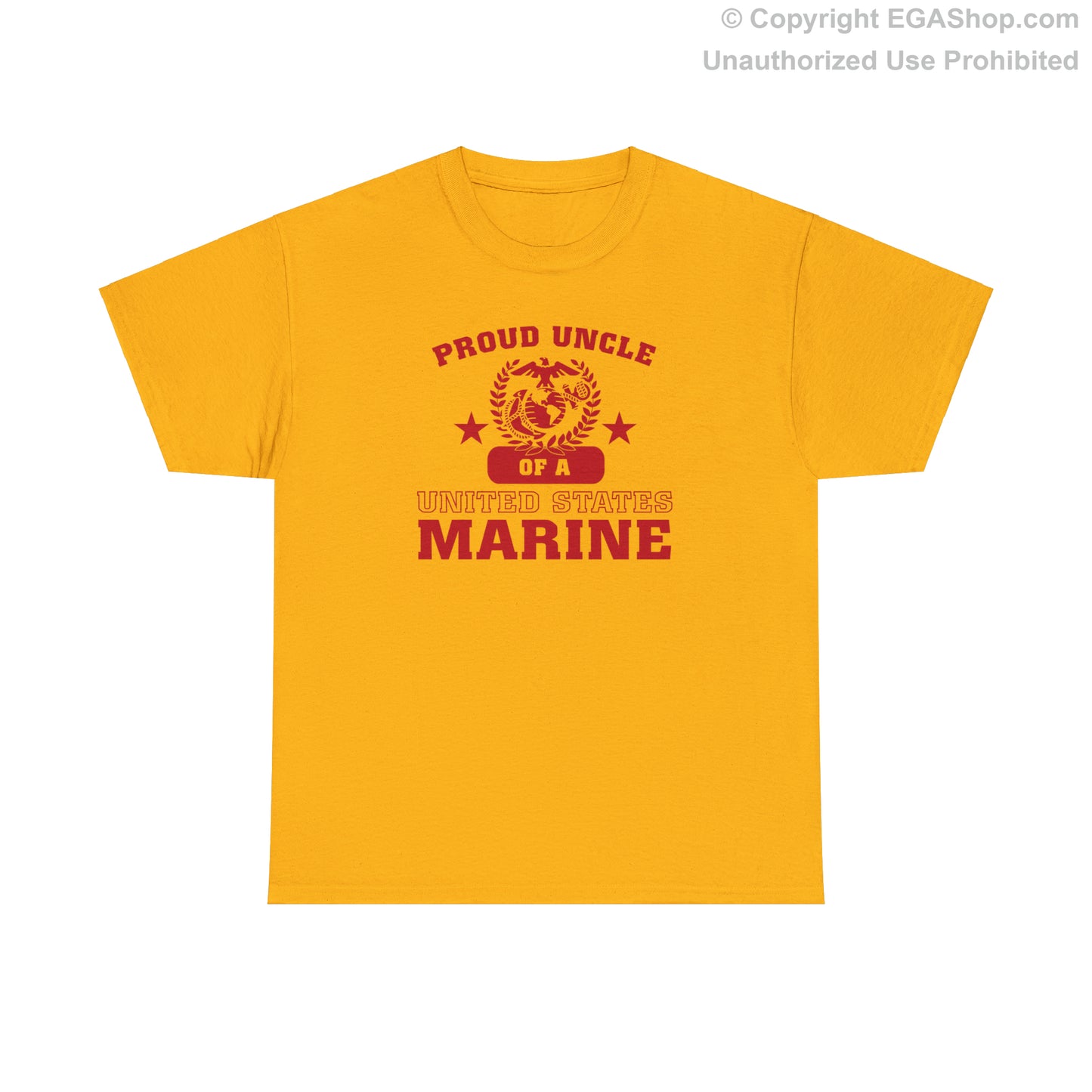 T-Shirt: Proud Uncle of a Marine (Varsity Style, Color Choices)