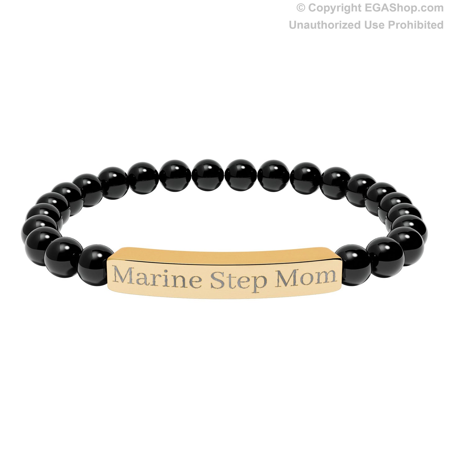 Marine Step Mom Natural Stone Bead Bracelet