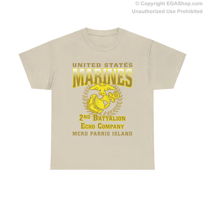 T-Shirt: Echo Co. MCRD Parris Island (EGA + Back Proud Family)