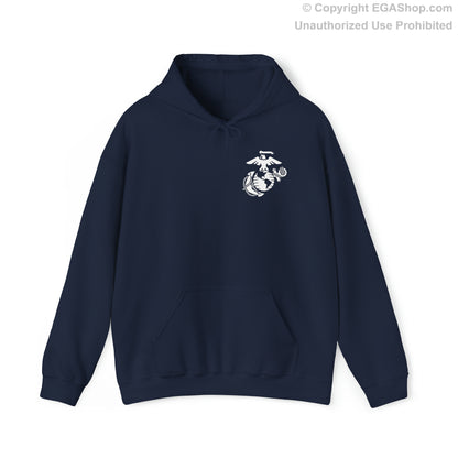 Hoodie: India Co. MCRD Parris Island (3rd Battalion Crest on BACK)