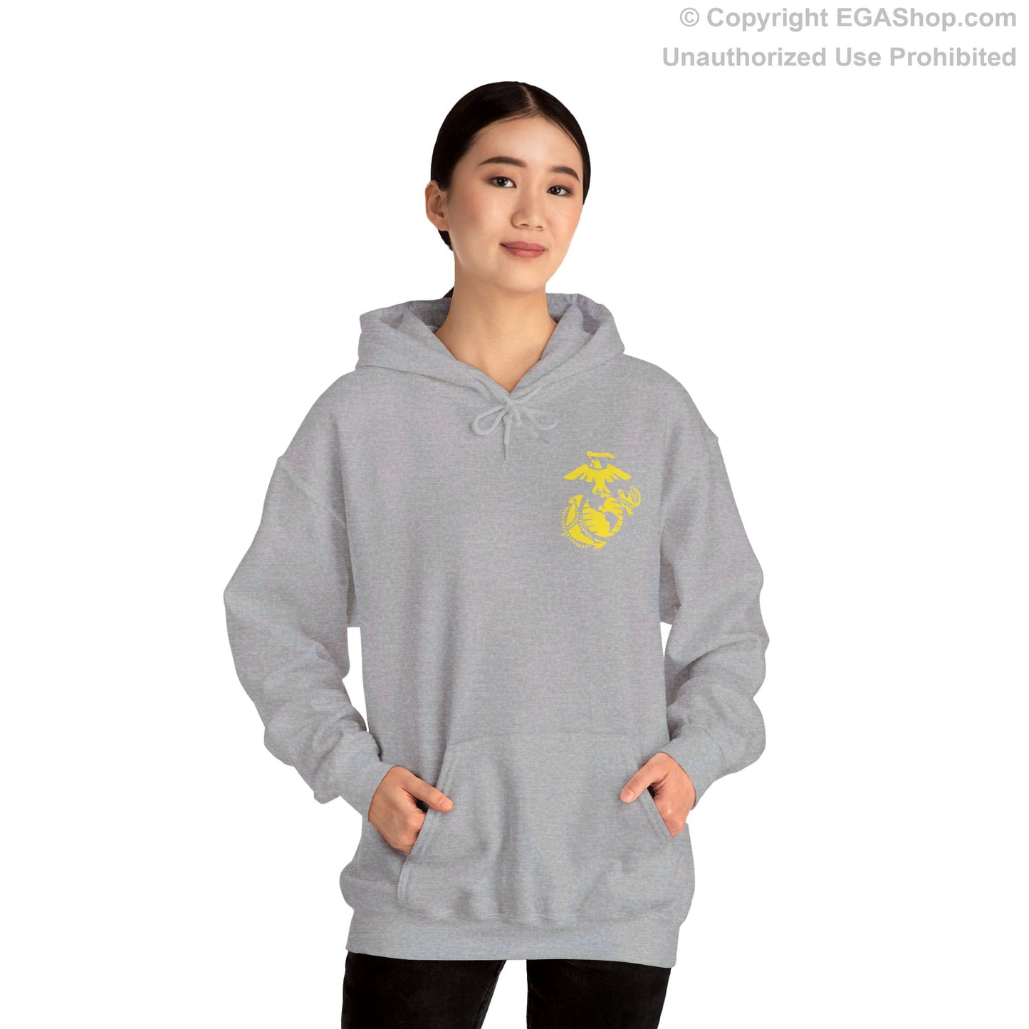 Hoodie: Hotel Co. MCRD San Diego (2nd Battalion Crest on BACK)