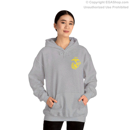 Hoodie: Hotel Co. MCRD San Diego (2nd Battalion Crest on BACK)