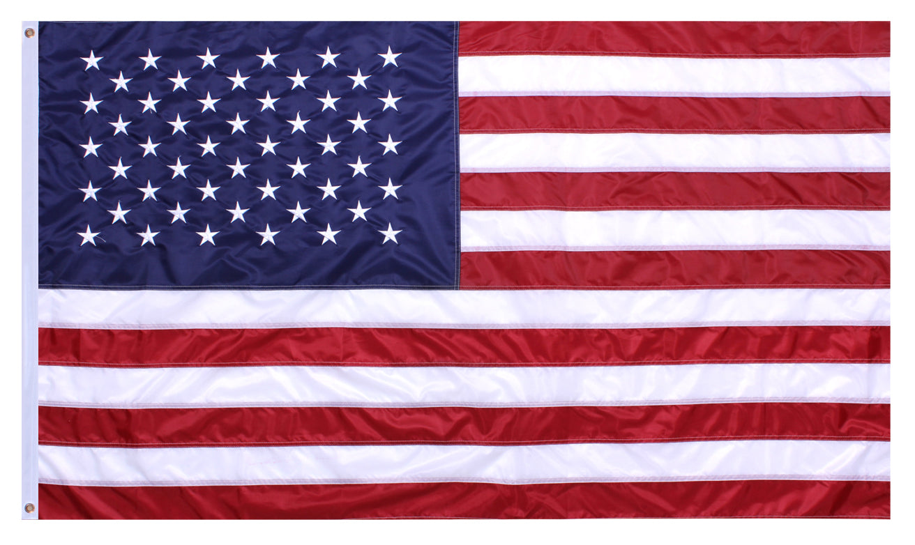 American Flag with embroidered stars