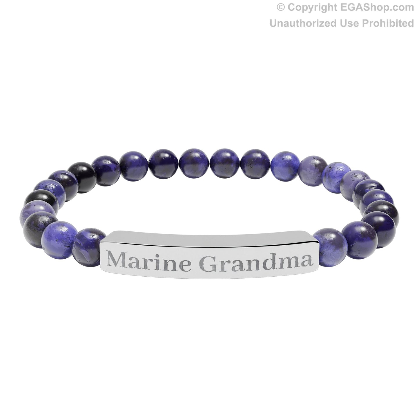 Marine Grandma Natural Stone Bead Bracelet