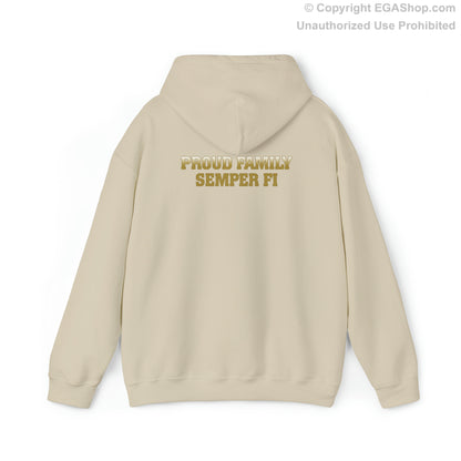 Hoodie: Hotel Co. MCRD Parris Island (EGA + Back Proud Family)