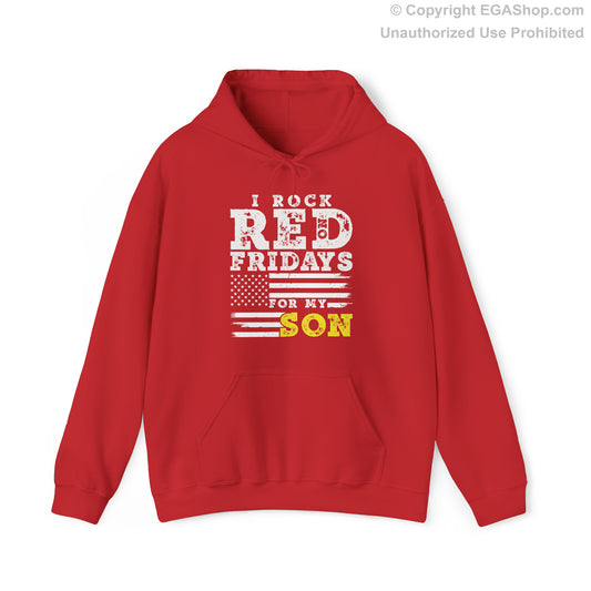 Hoodie: Rock Red For My Son